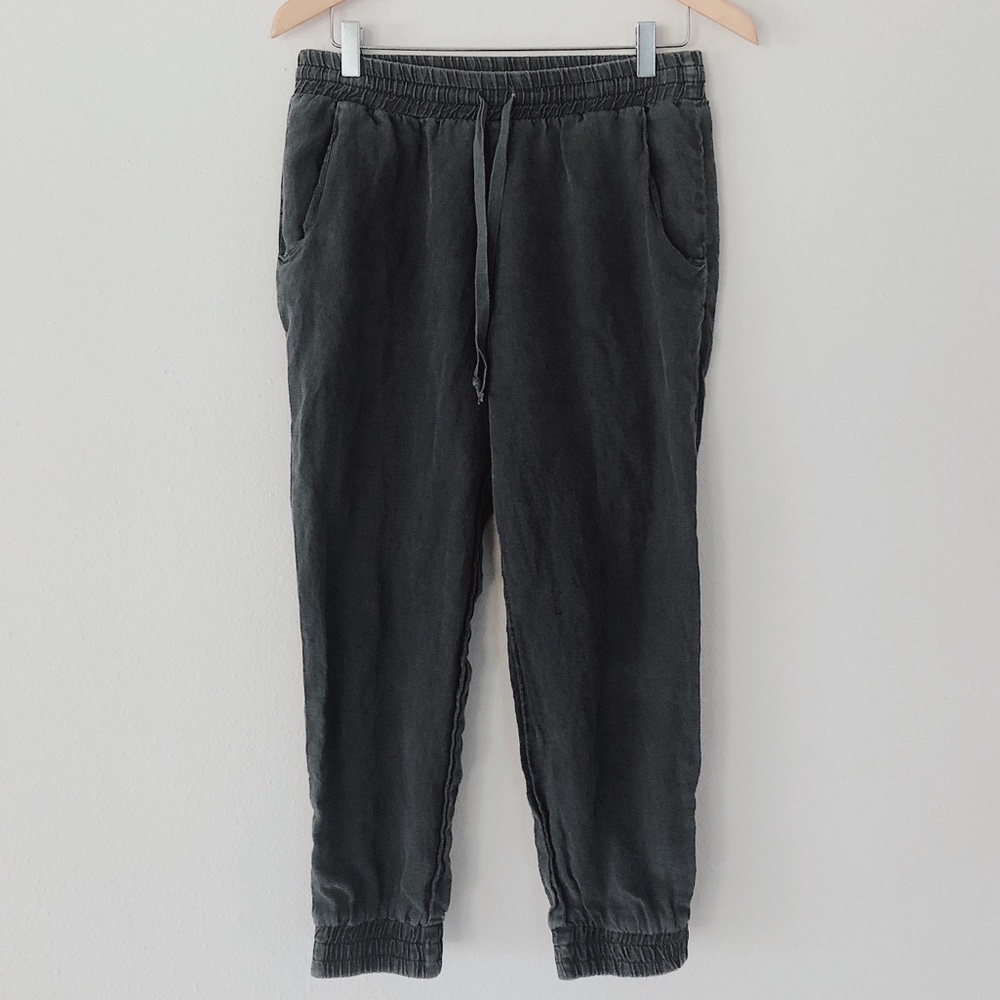 ANTHROPOLOGIE linen joggers